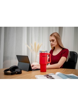 Kubek termiczny Humanas Viva 1200 ml - czerwony