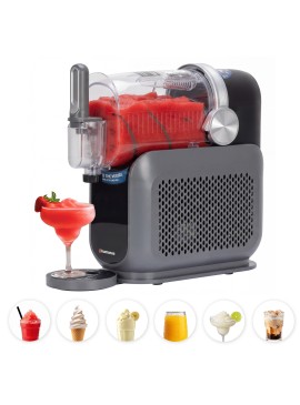 Maszyna 2w1 do lodów i napojów typu slush Humanas DualChill - szara